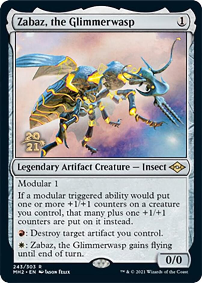 Zabaz, the Glimmerwasp [Modern Horizons 2 Prerelease Promos] | Galactic Gamez