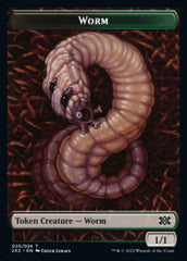 Worm // Soldier Double-sided Token [Double Masters 2022 Tokens] | Galactic Gamez