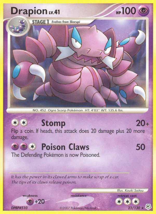 Drapion (23/130) [Diamond & Pearl: Base Set] | Galactic Gamez