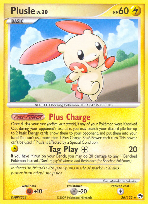 Plusle (36/132) [Diamond & Pearl: Secret Wonders] | Galactic Gamez