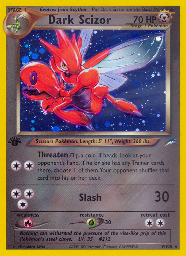 Dark Scizor (9/105) [Neo Destiny 1st Edition] | Galactic Gamez