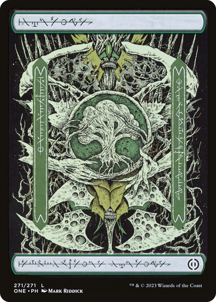 Forest (271) (Phyrexian) [Phyrexia: All Will Be One] | Galactic Gamez