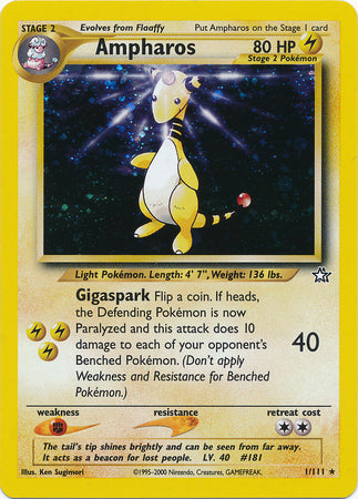 Ampharos (1/111) [Neo Genesis Unlimited] | Galactic Gamez