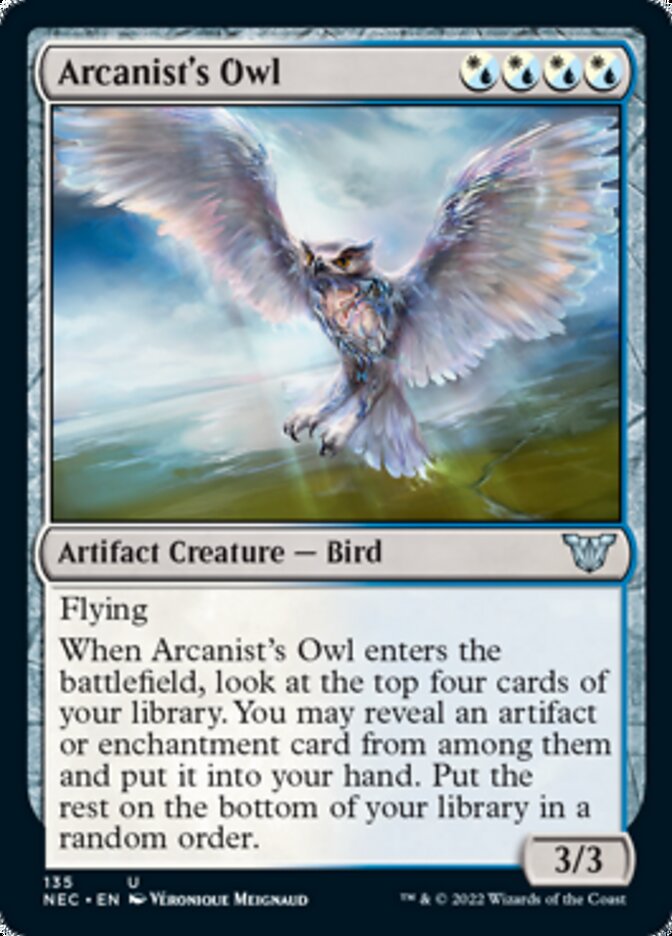 Arcanist's Owl [Kamigawa: Neon Dynasty Commander] | Galactic Gamez