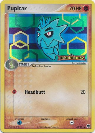 Pupitar (58/101) (Stamped) [EX: Dragon Frontiers] | Galactic Gamez