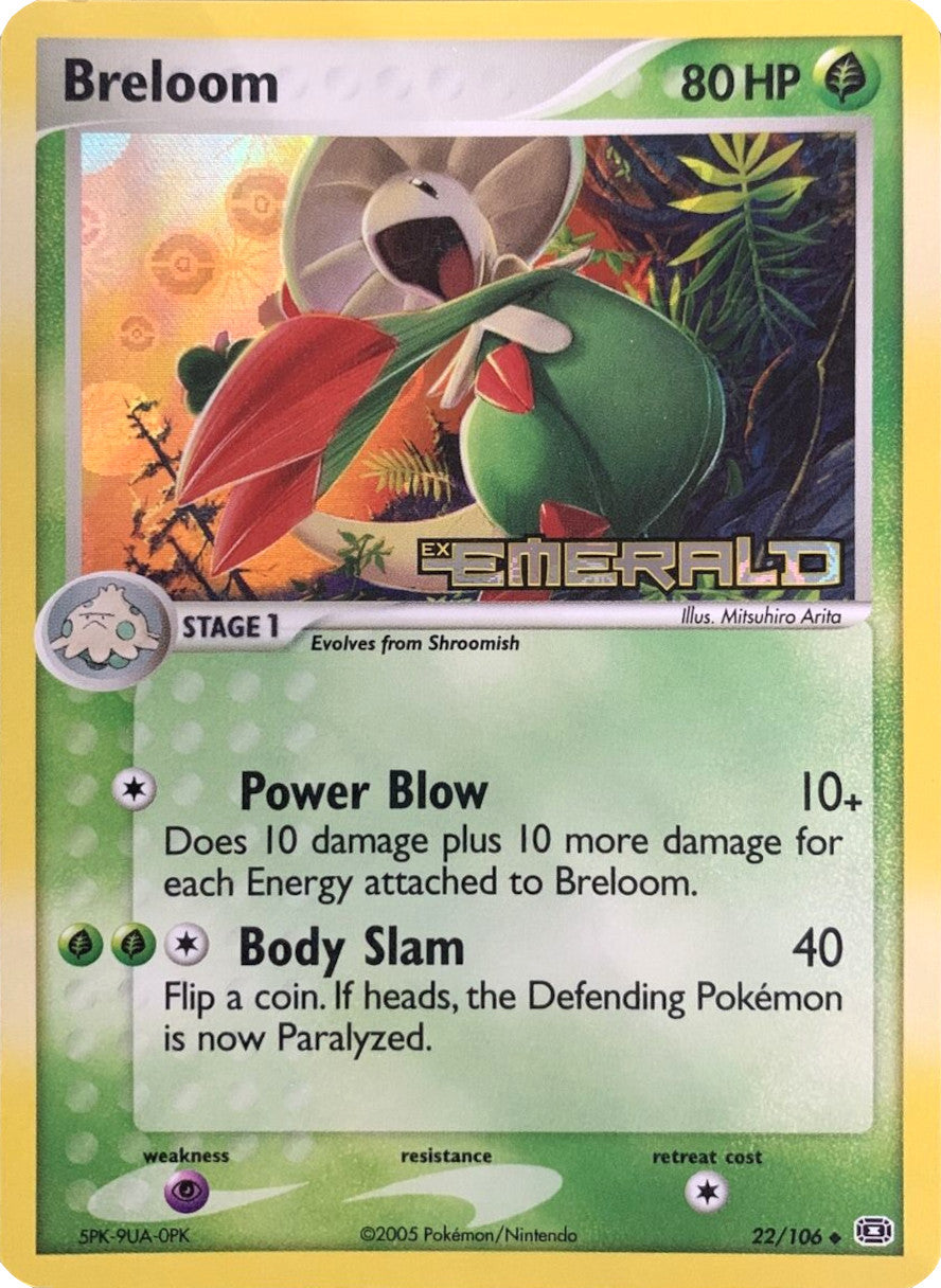 Breloom (22/106) (Stamped) [EX: Emerald] | Galactic Gamez