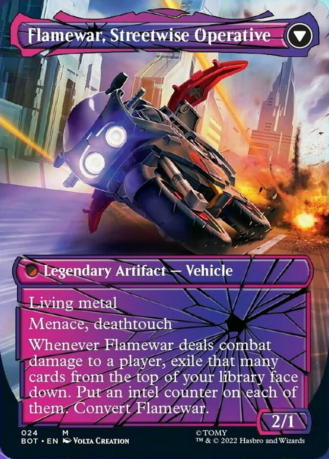 Flamewar, Brash Veteran // Flamewar, Streetwise Operative (Shattered Glass) [Universes Beyond: Transformers] | Galactic Gamez