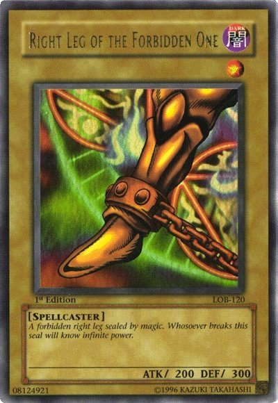 Right Leg of the Forbidden One [LOB-120] Ultra Rare | Galactic Gamez