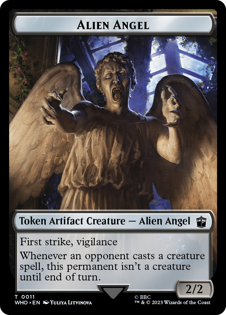 Alien Angel // Alien Insect Double-Sided Token [Doctor Who Tokens] | Galactic Gamez