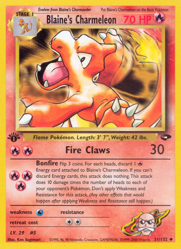 Blaine's Charmeleon (31/132) [Gym Challenge 1st Edition] | Galactic Gamez