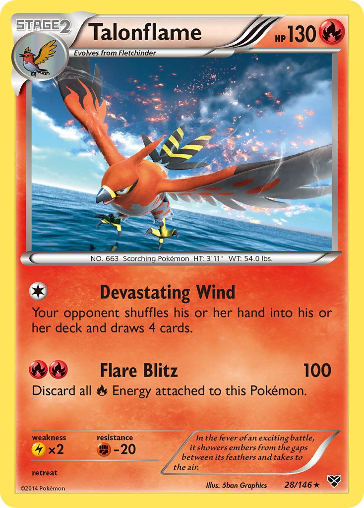 Talonflame (28/146) (Cosmos Holo) (Blister Exclusive) [XY: Base Set] | Galactic Gamez