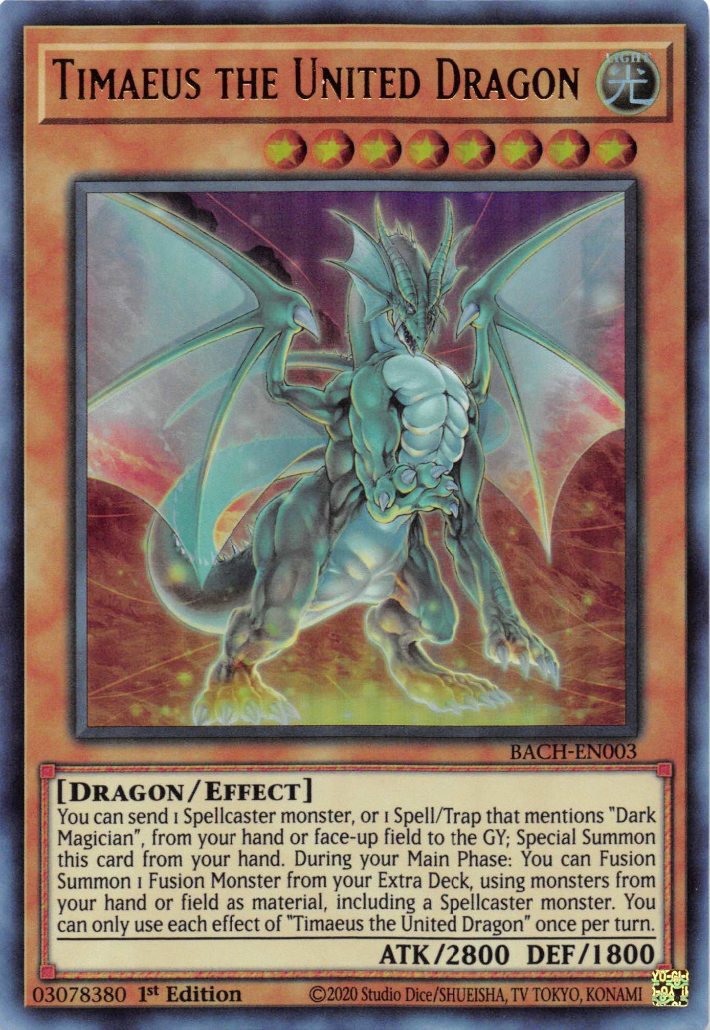 Timaeus the United Dragon [BACH-EN003] Ultra Rare | Galactic Gamez