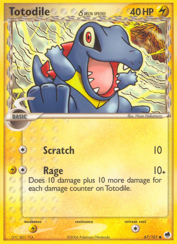 Totodile (67/101) (Delta Species) [EX: Dragon Frontiers] | Galactic Gamez