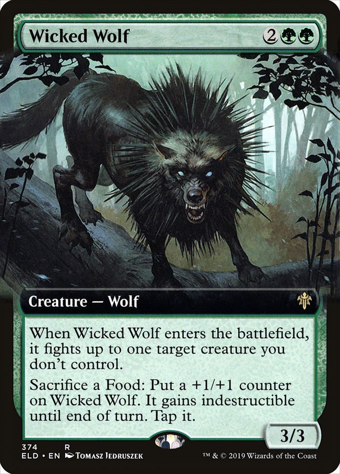 Wicked Wolf (Extended Art) [Throne of Eldraine] | Galactic Gamez