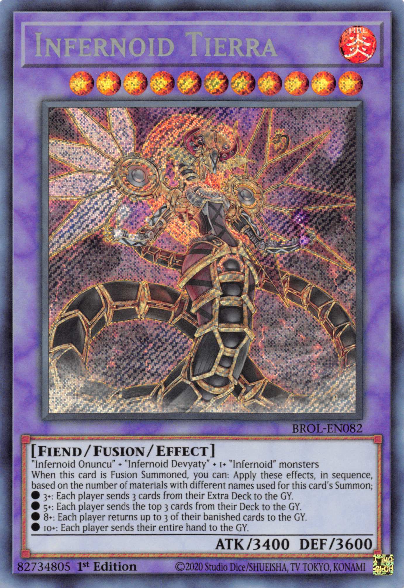 Infernoid Tierra [BROL-EN082] Secret Rare | Galactic Gamez