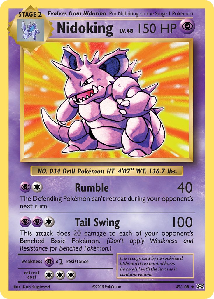 Nidoking (45/108) (Theme Deck Exclusive) [XY: Evolutions] | Galactic Gamez