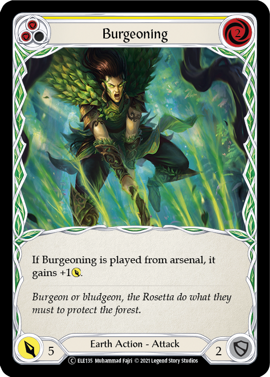 Burgeoning (Yellow) [U-ELE135] Unlimited Rainbow Foil | Galactic Gamez