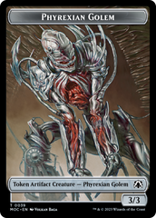 Phyrexian Golem // Construct Double-Sided Token [March of the Machine Commander Tokens] | Galactic Gamez