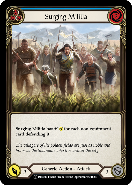 Surging Militia (Blue) [U-MON289] Unlimited Edition Normal | Galactic Gamez