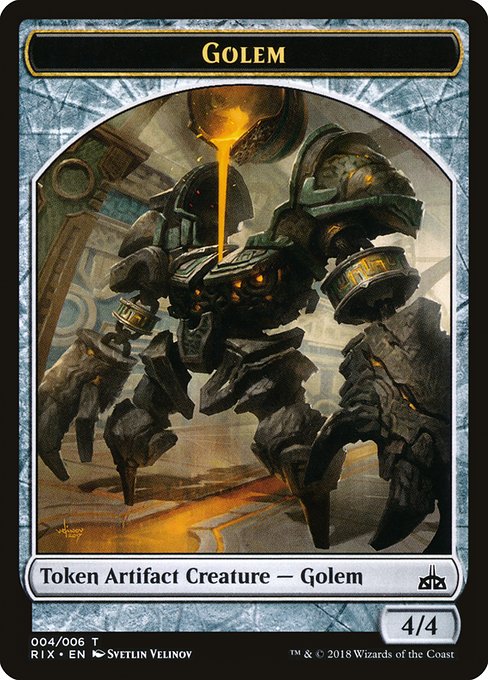 Golem [Rivals of Ixalan Tokens] | Galactic Gamez