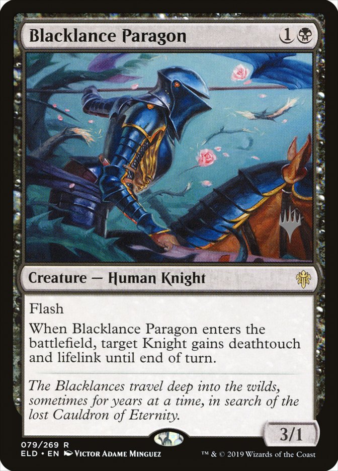 Blacklance Paragon (Promo Pack) [Throne of Eldraine Promos] | Galactic Gamez