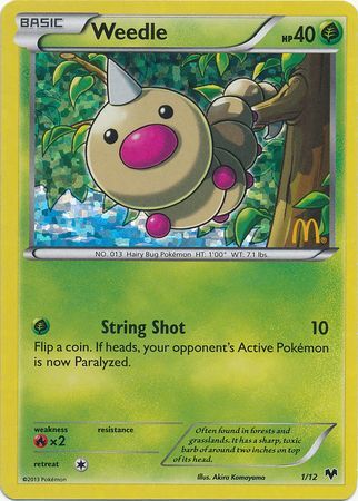 Weedle (1/12) [McDonald's Promos: 2014 Collection] | Galactic Gamez