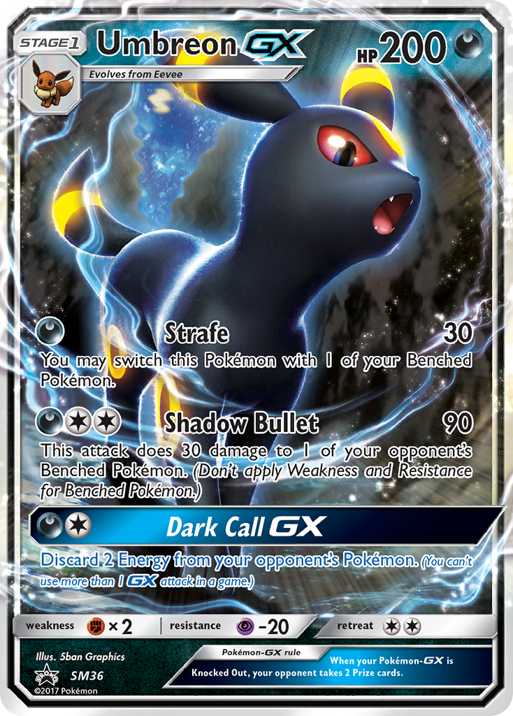 Umbreon GX (SM36) [Sun & Moon: Black Star Promos] | Galactic Gamez