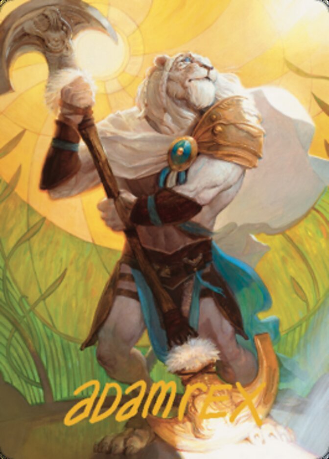 Ajani, Sleeper Agent Art Card (Gold-Stamped Signature) [Dominaria United Art Series] | Galactic Gamez