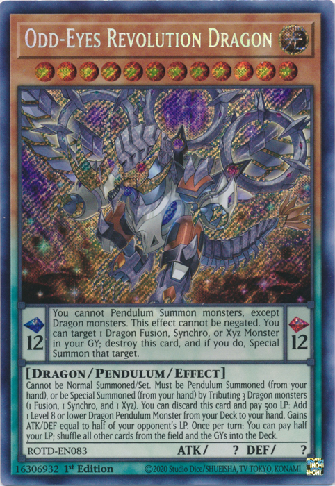 Odd-Eyes Revolution Dragon [ROTD-EN083] Secret Rare | Galactic Gamez