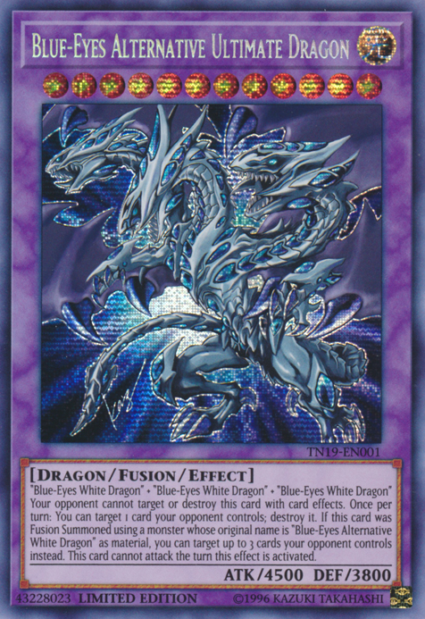 Blue-Eyes Alternative Ultimate Dragon [TN19-EN001] Prismatic Secret Rare | Galactic Gamez