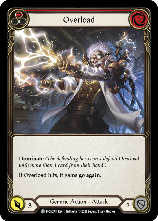 Overload (Red) [MON275] 1st Edition Normal | Galactic Gamez