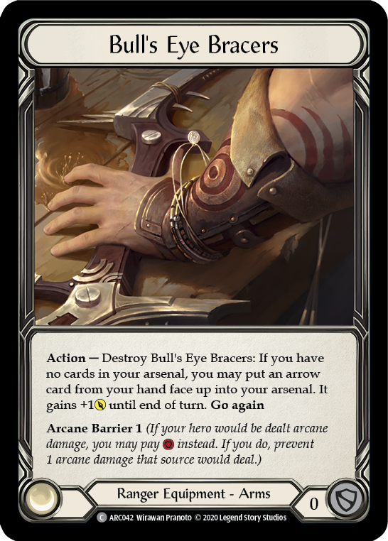 Bull's Eye Bracers [ARC042] Unlimited Edition Rainbow Foil | Galactic Gamez