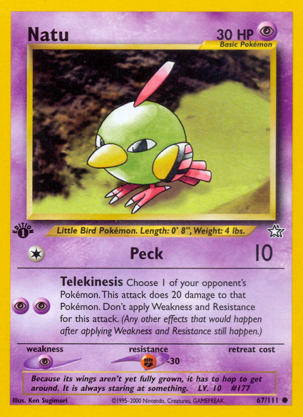 Natu (67/111) [Neo Genesis 1st Edition] | Galactic Gamez