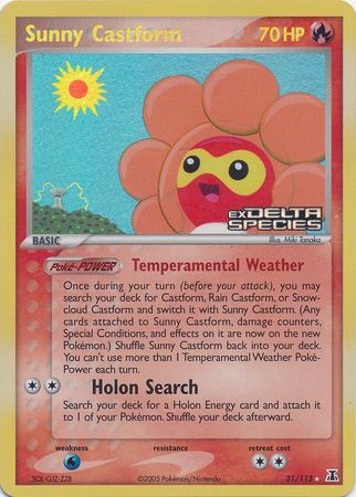 Sunny Castform (31/113) (Stamped) [EX: Delta Species] | Galactic Gamez