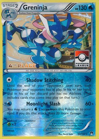 Greninja (40/122) (League Promo 4th Place) [XY: BREAKpoint] | Galactic Gamez