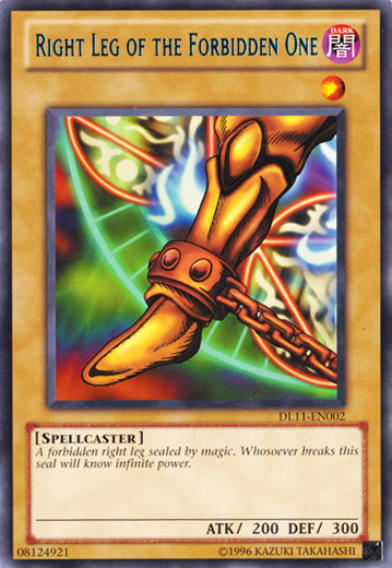 Right Leg of the Forbidden One (Blue) [DL11-EN002] Rare | Galactic Gamez