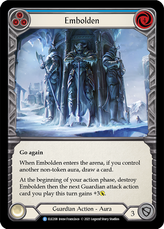 Embolden (Blue) [ELE208] (Tales of Aria)  1st Edition Rainbow Foil | Galactic Gamez