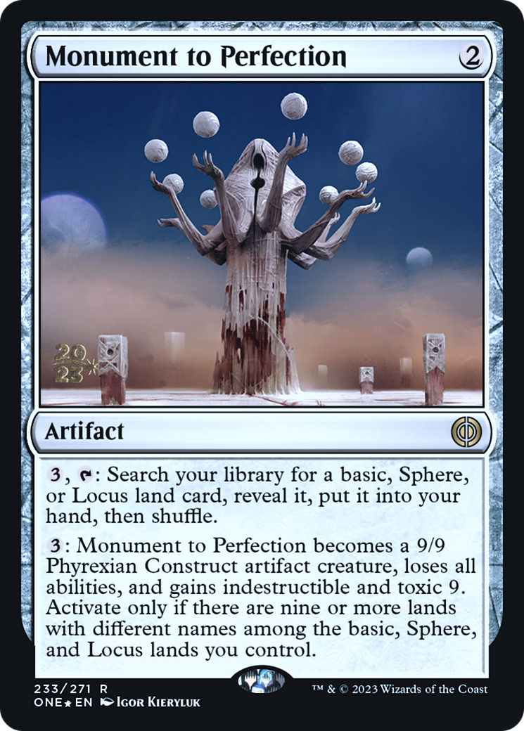 Monument to Perfection [Phyrexia: All Will Be One Prerelease Promos] | Galactic Gamez