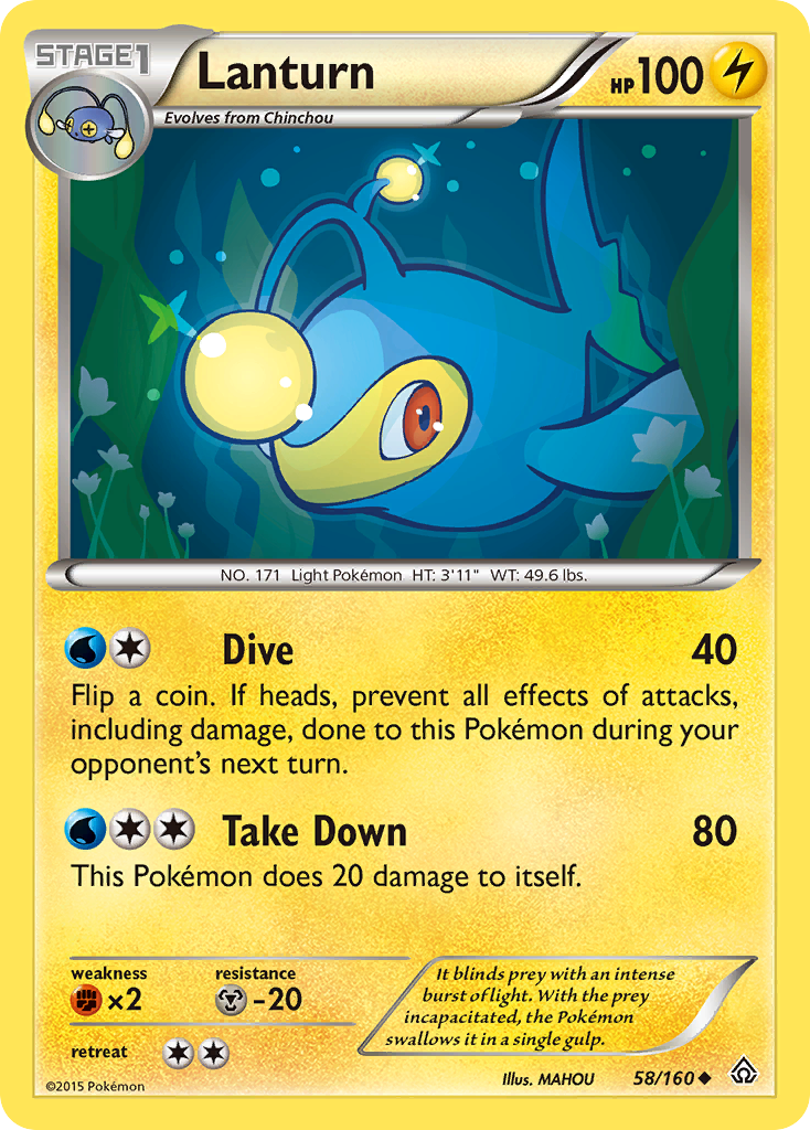 Lanturn (58/160) [XY: Primal Clash] | Galactic Gamez