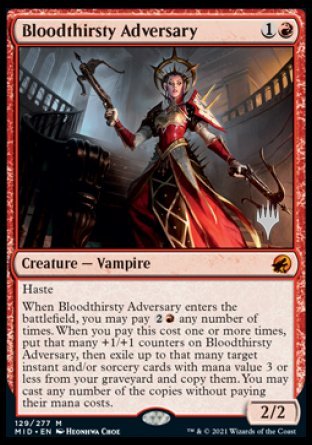 Bloodthirsty Adversary (Promo Pack) [Innistrad: Midnight Hunt Promos] | Galactic Gamez