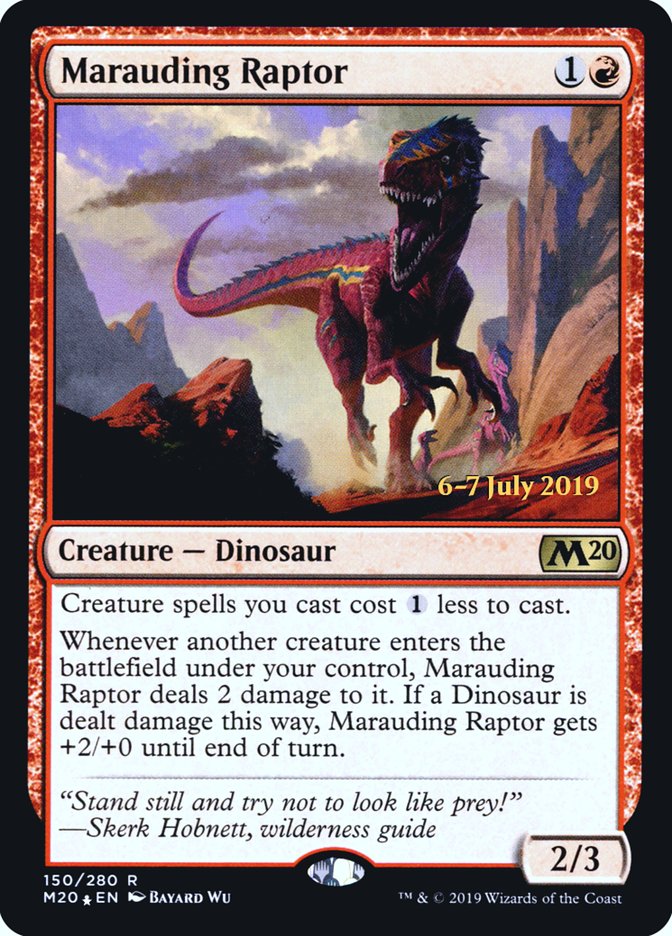Marauding Raptor  [Core Set 2020 Prerelease Promos] | Galactic Gamez