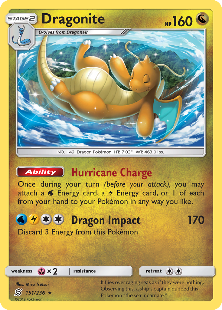 Dragonite (151/236) (Cosmos Holo) [Sun & Moon: Unified Minds] | Galactic Gamez