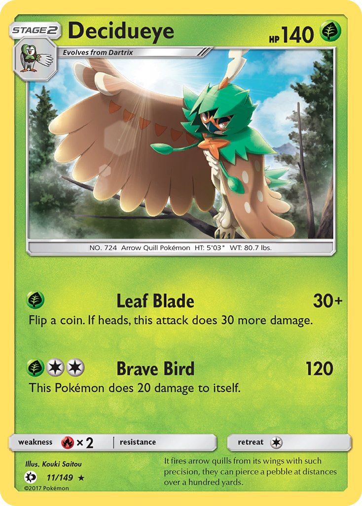 Decidueye (11/149) (Theme Deck Exclusive) [Sun & Moon: Base Set] | Galactic Gamez