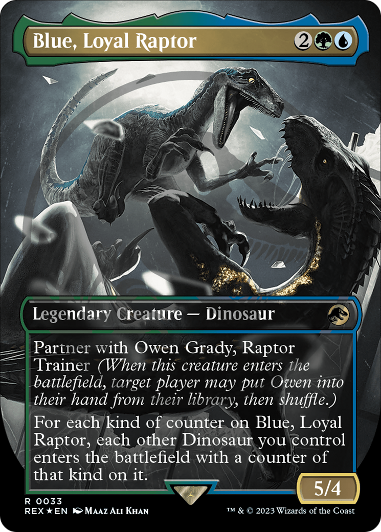 Blue, Loyal Raptor Emblem (Borderless) [Jurassic World Collection Tokens] | Galactic Gamez