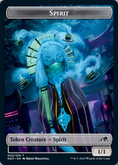 Saproling // Spirit (002) Double-sided Token [Kamigawa: Neon Dynasty Commander Tokens] | Galactic Gamez