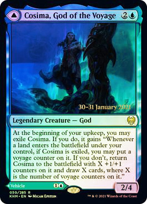 Cosima, God of the Voyage // The Omenkeel  [Kaldheim Prerelease Promos] | Galactic Gamez