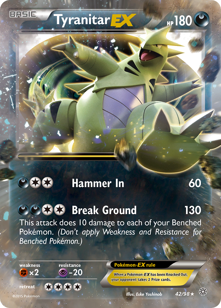 Tyranitar EX (42/98) [XY: Ancient Origins] | Galactic Gamez