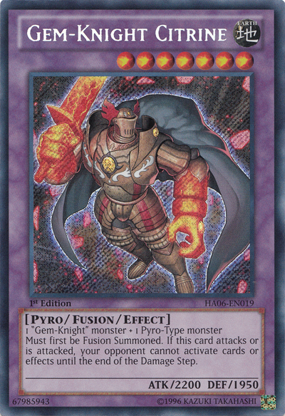 Gem-Knight Citrine [HA06-EN019] Secret Rare | Galactic Gamez