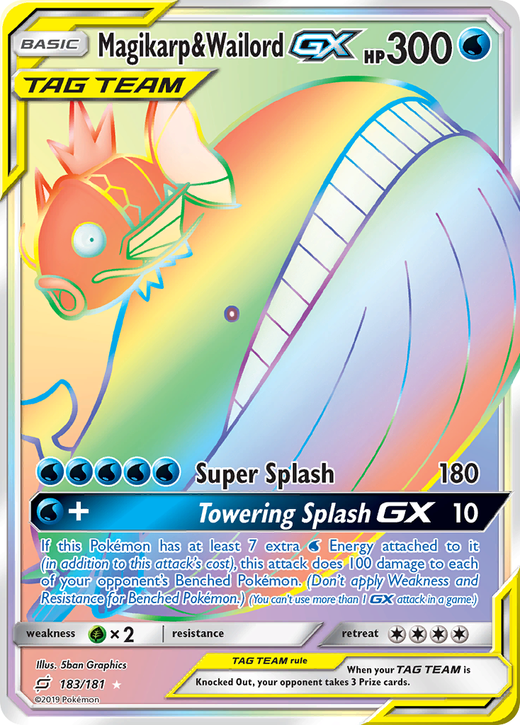 Magikarp & Wailord GX (183/181) [Sun & Moon: Team Up] | Galactic Gamez