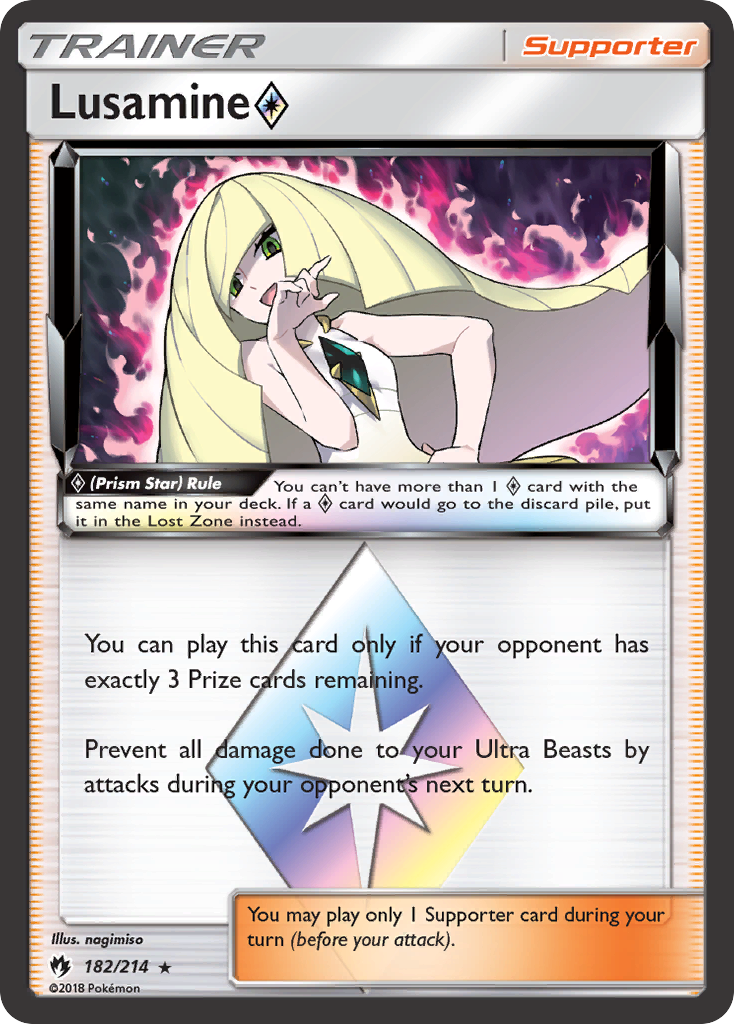 Lusamine (182/214) (Prism Star) [Sun & Moon: Lost Thunder] | Galactic Gamez